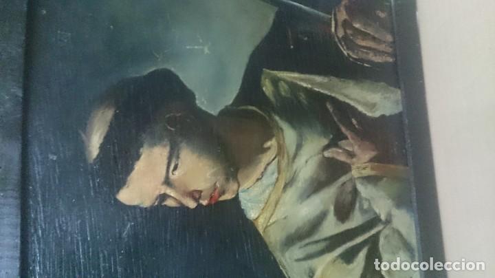 Arte: OLEO SOBRE TABLA ANTIGUO DE UN SANTO - Foto 12