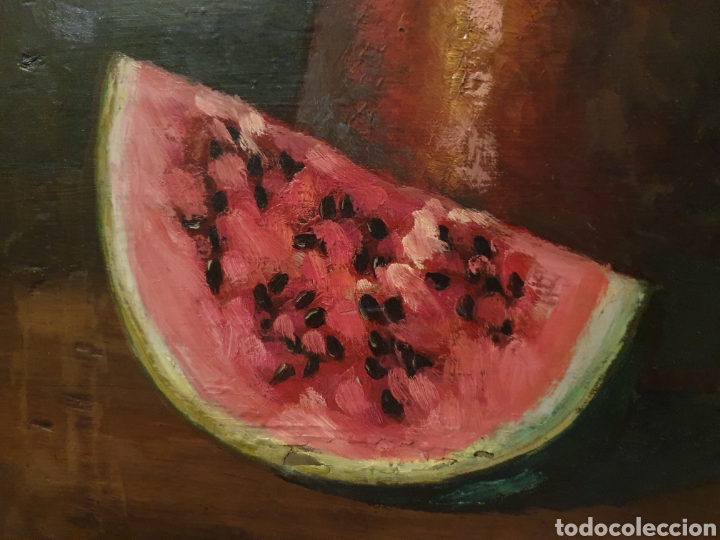 Arte: ANTIGUO Y GRAN BODEGON PINTADO AL OLEO SOBRE TABLA - Foto 2