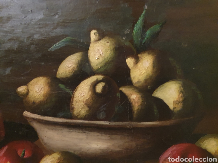 Arte: ANTIGUO Y GRAN BODEGON PINTADO AL OLEO SOBRE TABLA - Foto 3