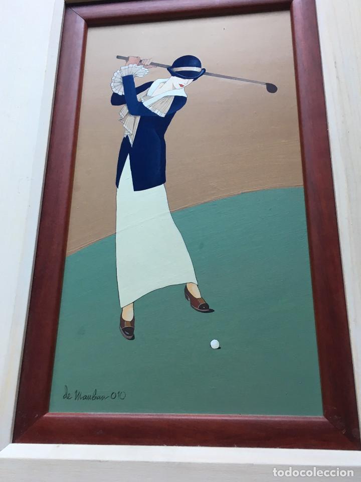Arte: mujer jugando al golf - Foto 1