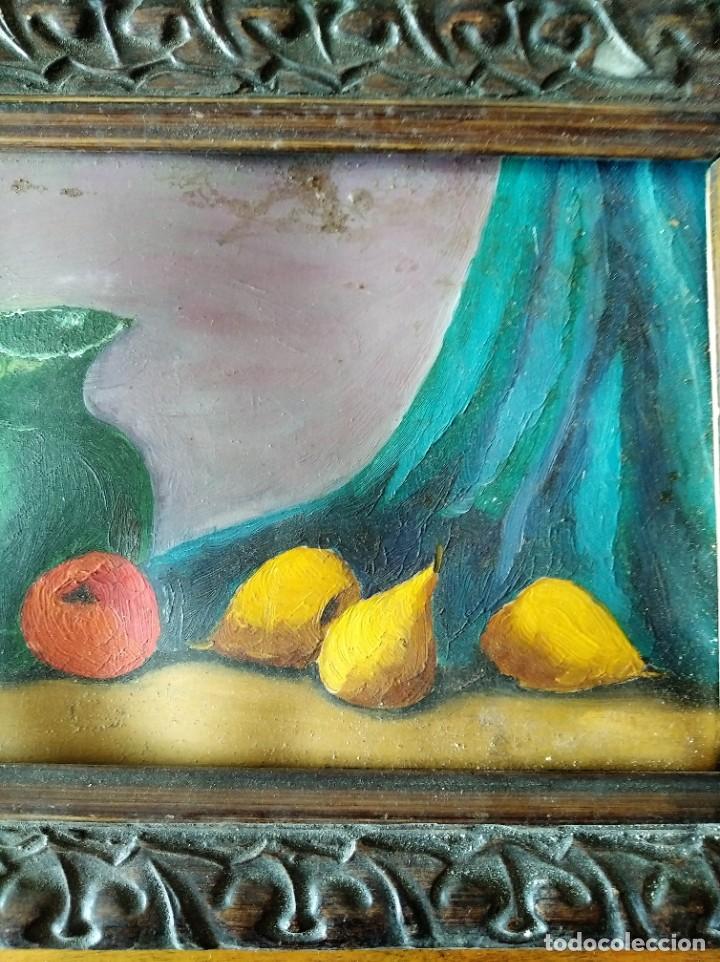 Arte: Bodeg&oacute;n. Oleo /Cart&oacute;n - an&oacute;nimo - Foto 3