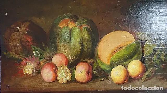 Arte: Bodeg&oacute;n antiguo &oacute;leo sobre tabla - Foto 1