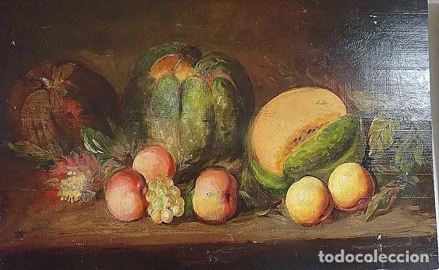 Arte: Bodeg&oacute;n antiguo &oacute;leo sobre tabla - Foto 2