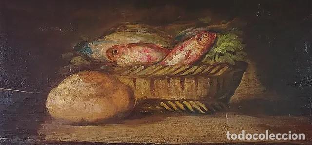 Arte: Bodeg&oacute;n antiguo &oacute;leo sobre tabla - Foto 2