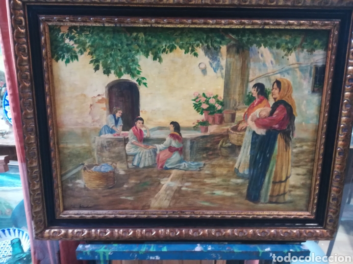 Arte: &Oacute;leo sobre tabla a&ntilde;os 50 - Foto 1