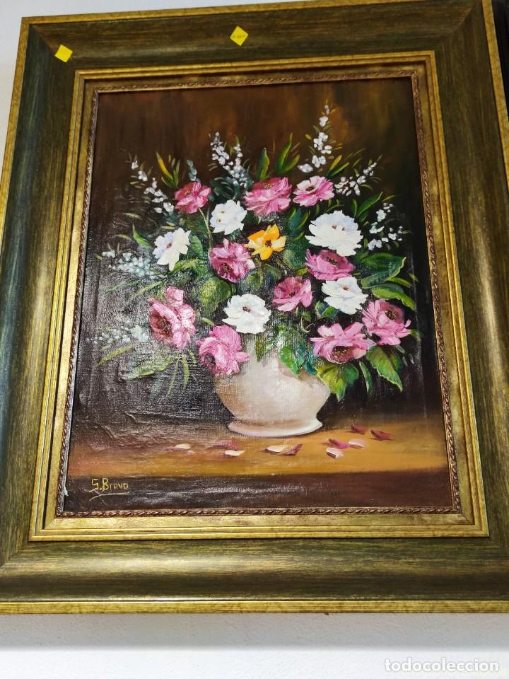 Art: N181 PINTURA SOBRE LIENZO DE FLORES