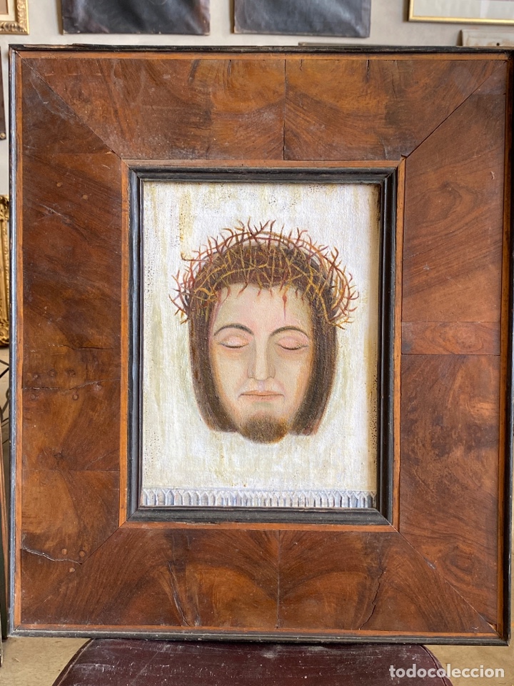 Kunst: MILA SANTONJA - SANTA FAZ DE VILLAJOYOSA con antiguo marco a&ntilde;o 90