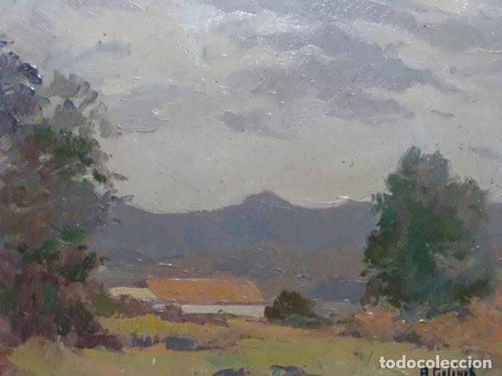 Arte: &Oacute;LEO SOBRE TABLEX DE &Aacute;NGEL CODINACH (OLOT 1922-1995). - Foto 3