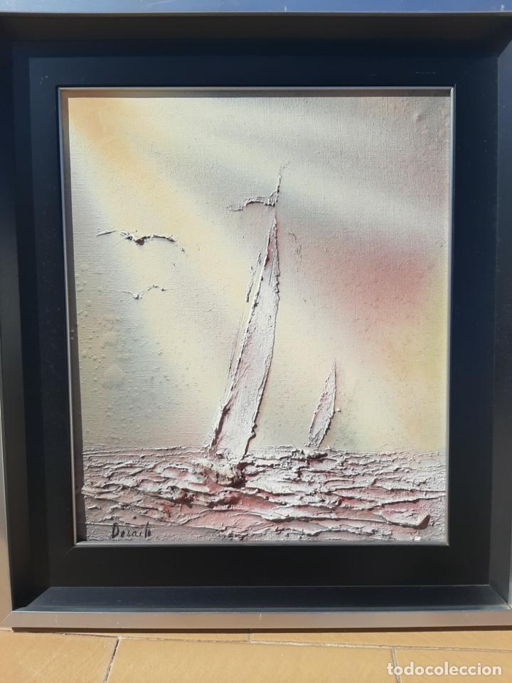 Arte: Marina &oacute;leo sobre madera - Foto 1