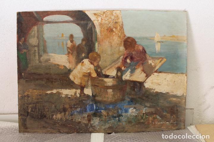Arte: cuadro original firmado oleo - madera - Foto 1
