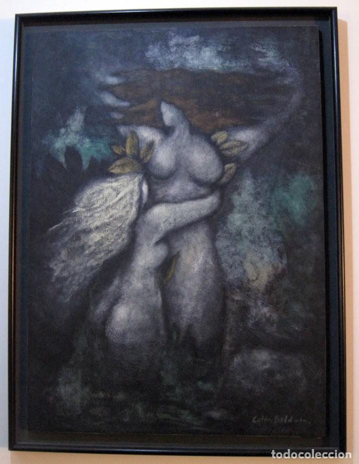 Arte: Pintura COLIN BALDWIN. Mujeres. 81 x 57,5 cms. A&ntilde;os 90