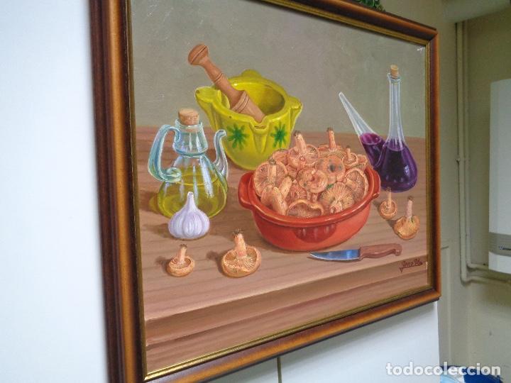Arte: &oacute;leo sobre lienzo, bodeg&oacute;n pintor Pere Pla - Foto 2