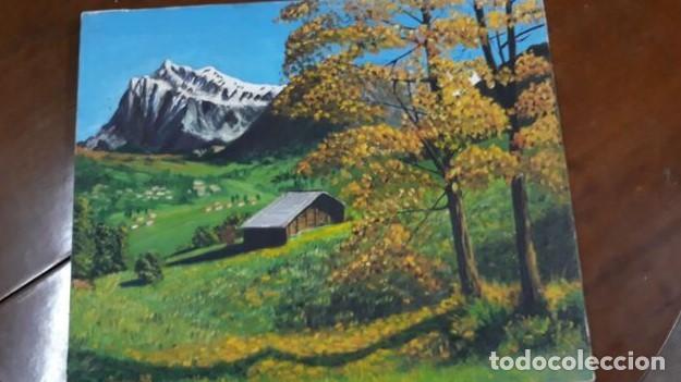Arte: JOVINO..OLEO CASA EN LA MONTA&Ntilde;A.