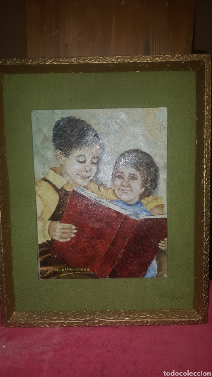 Arte: Oleo ni&ntilde;os leyendo - Foto 1