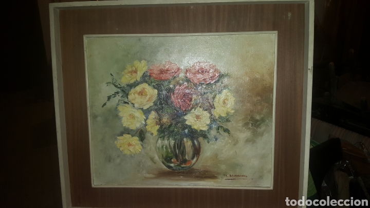 Arte: Oleo jarron con flores - Foto 1