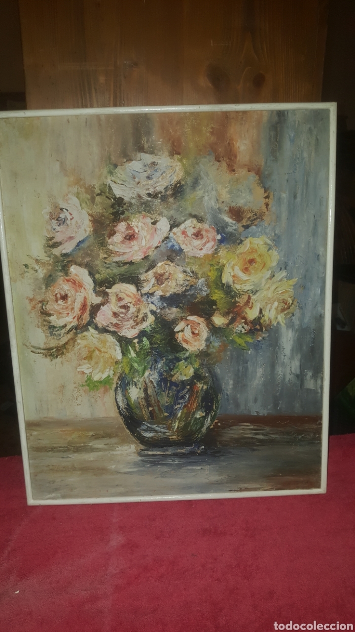 Arte: Oleo jarron con flores - Foto 1