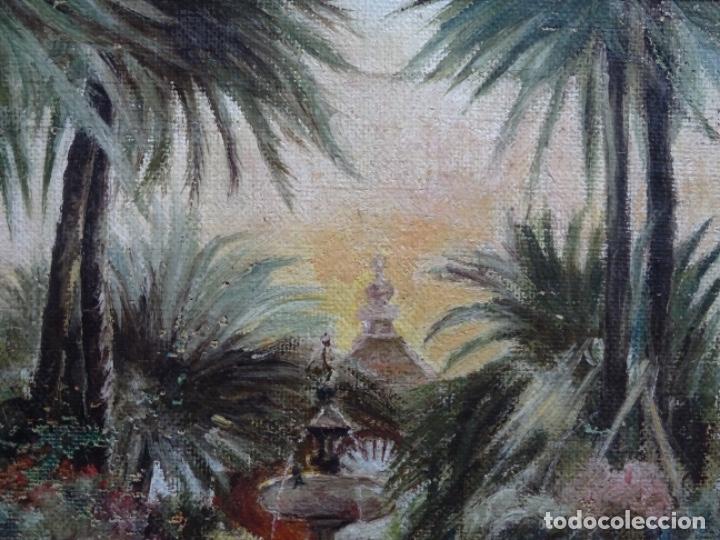 Arte: &Oacute;LEO SOBRE TELA ANONIMO.JARDINES. - Foto 4