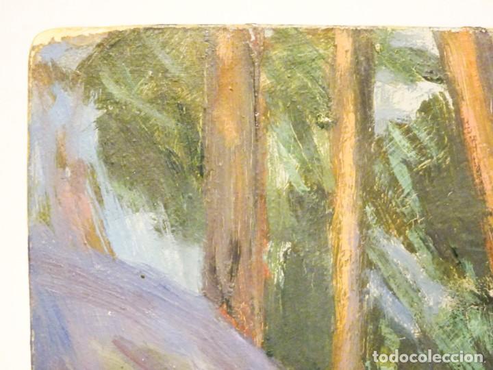 Arte: &Oacute;leo cart&oacute;n Bosque y rocas - Foto 3