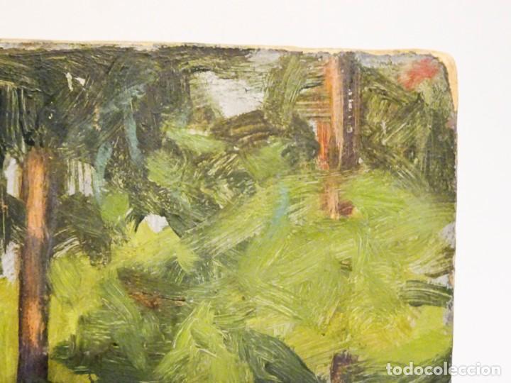 Arte: &Oacute;leo cart&oacute;n Bosque y rocas - Foto 4