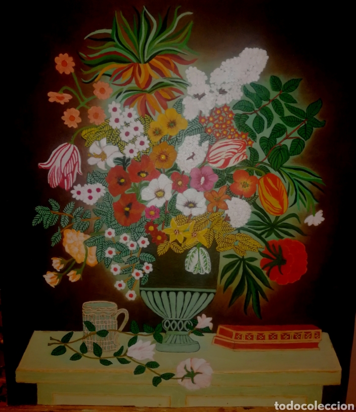 Arte: Bodeg&oacute;n. &Oacute;leo sobre chapa - Foto 1