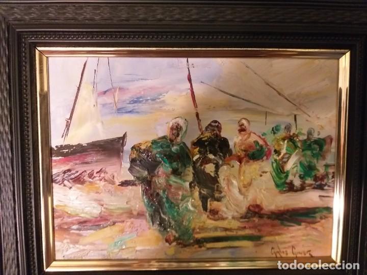 Arte: &Oacute;leo del pintor valenciano Carlos Giner, &rdquo;Gitanas&rdquo;. - Foto 2