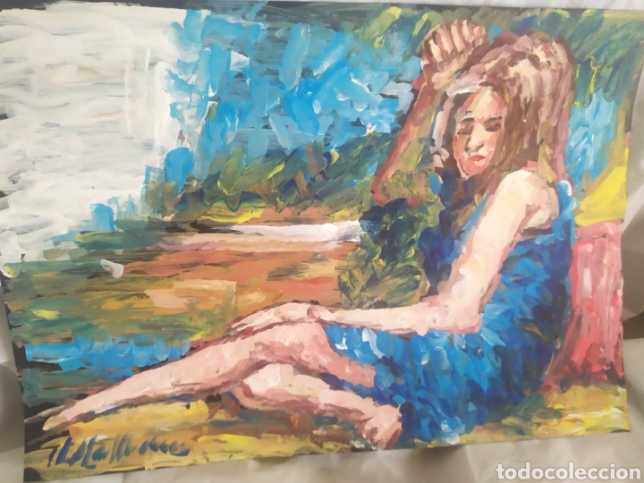 Arte: Chica pensativa (original) - Foto 1