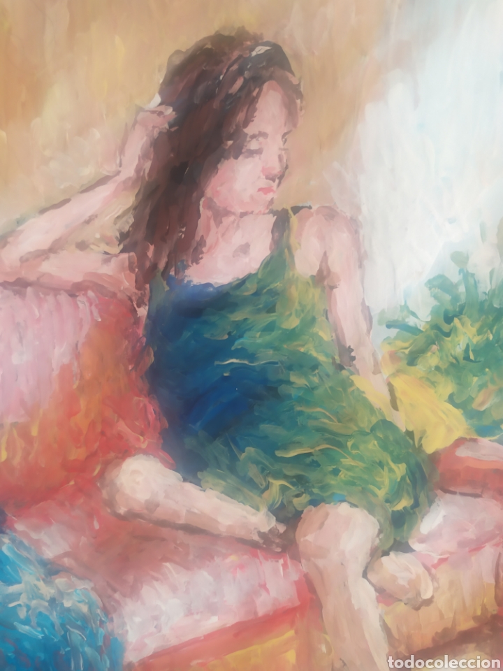 Arte: Sentada en el sofa (original) - Foto 2