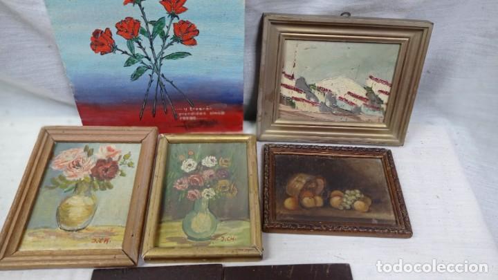 Arte: Lote de 7 &oacute;leos sobre tablas - Foto 2