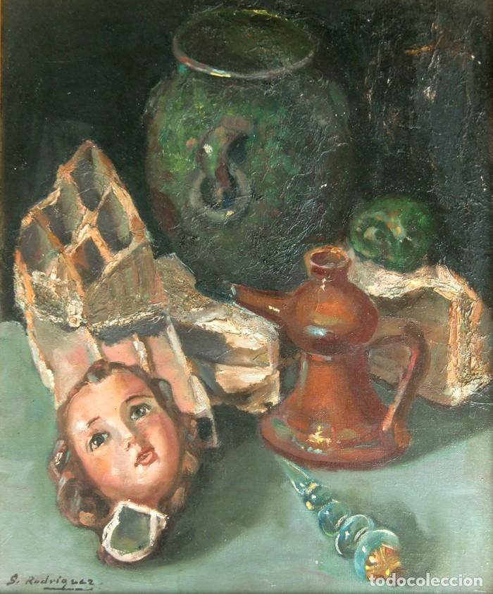 Arte: S.Rodriguez; bodeg&oacute;n con cabeza de mu&ntilde;eca - Foto 2