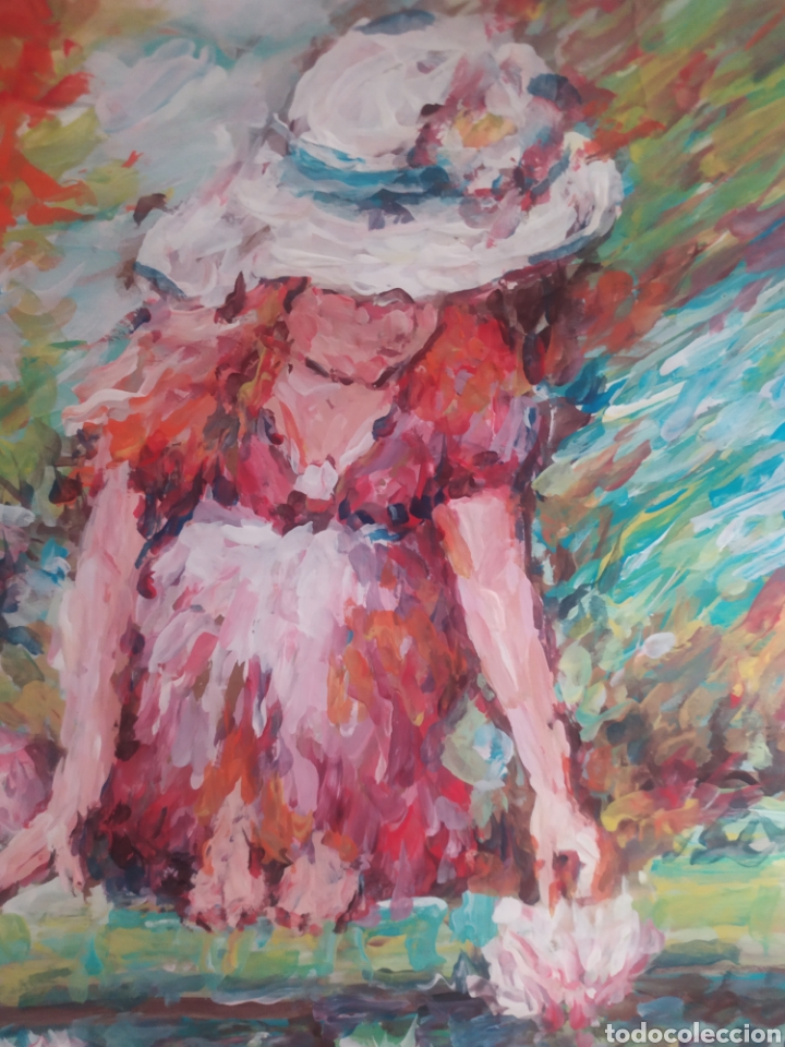 Arte: Recogiendo flores (original) - Foto 2