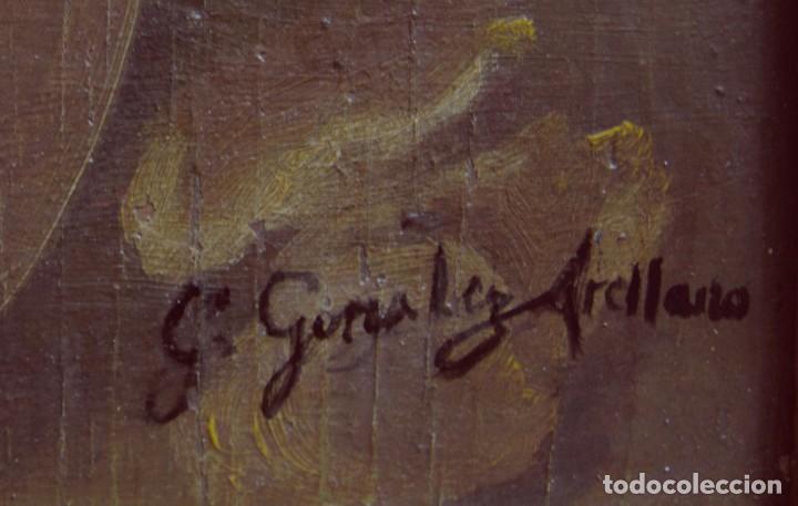 Arte: ANTIGUO JARRON CON FLORES - Foto 5