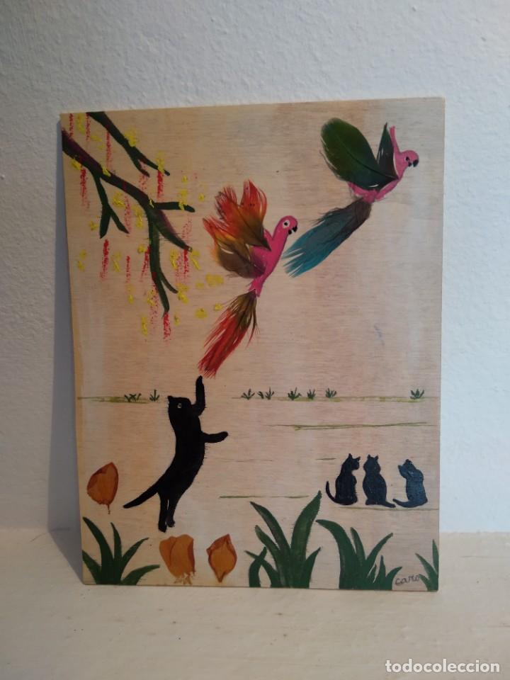 Arte: Cuadro sobre tabla de madera - Foto 1
