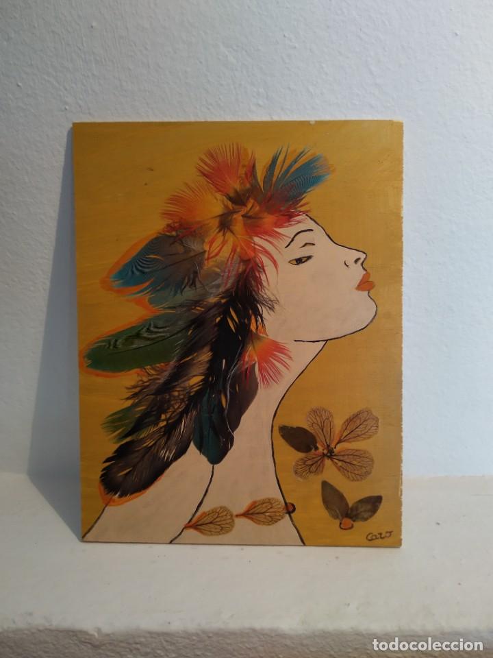 Arte: Cuadro sobre tabla de madera - Foto 1