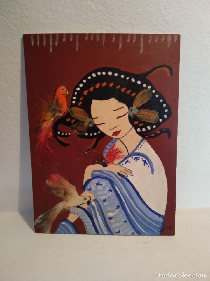Arte: Pintura sobre tablilla de madera - Foto 1