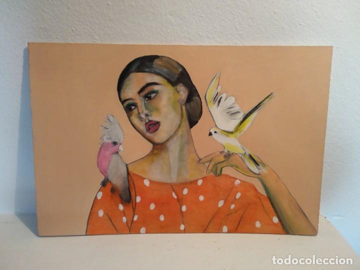 Arte: Pintura sobre tablilla de madera - Foto 2