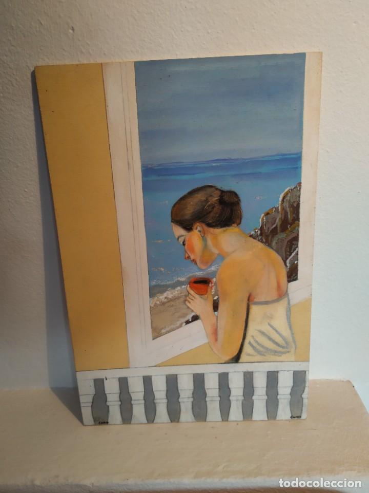 Arte: Pintura sobre tablilla de madera - Foto 1