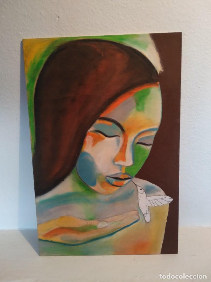 Arte: Pintura sobre tablilla de madera - Foto 1