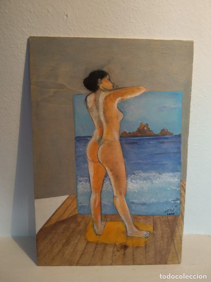 Arte: Pintura sobre tablilla de madera - Foto 1