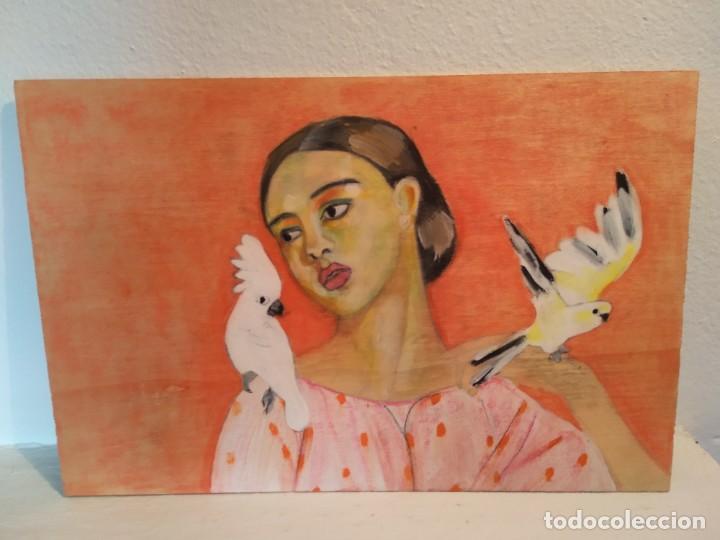 Arte: Pintura sobre tablilla de madera - Foto 1