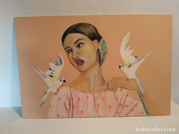 Arte: Pintura sobre tablilla de madera - Foto 2