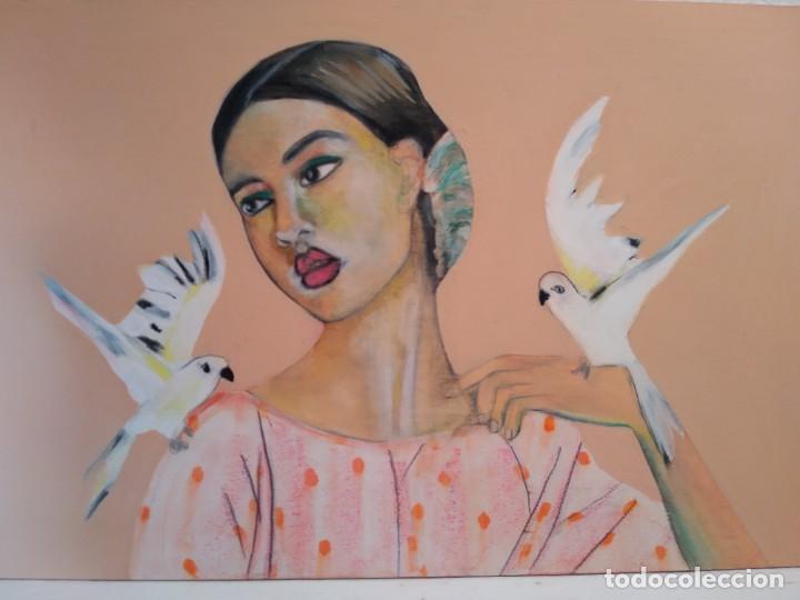 Arte: Pintura sobre tablilla de madera - Foto 1