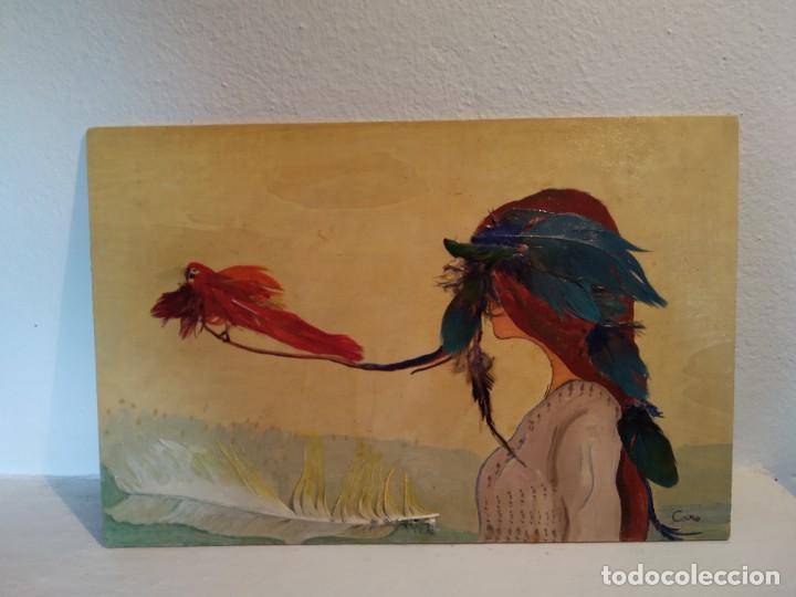 Arte: Pintura sobre tablilla de madera - Foto 1