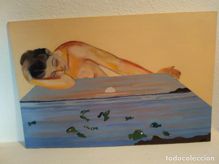 Arte: Pintura sobre tablilla de madera - Foto 1