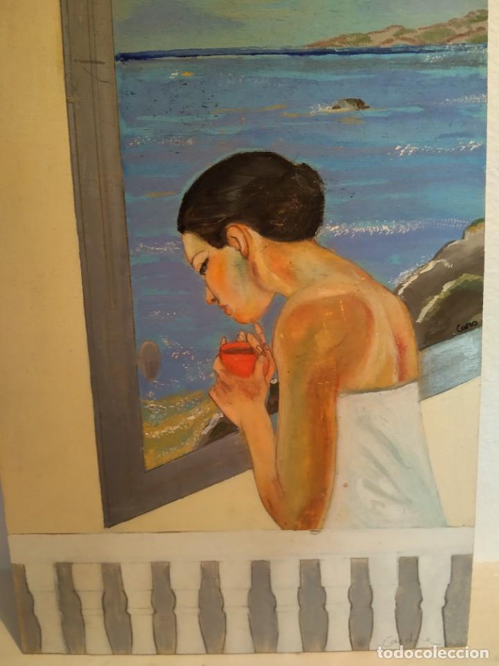 Arte: Pintura sobre tablilla de madera - Foto 1