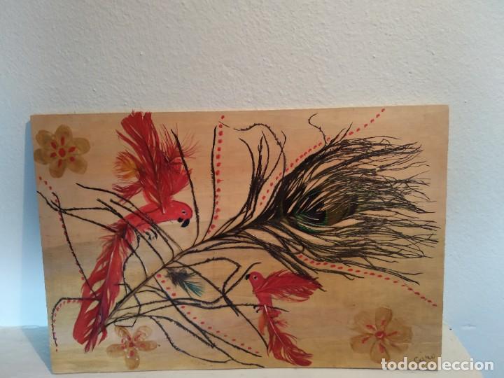 Arte: Pintura sobre tablilla de madera - Foto 2
