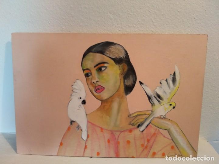 Arte: Pintura sobre tablilla de madera - Foto 1