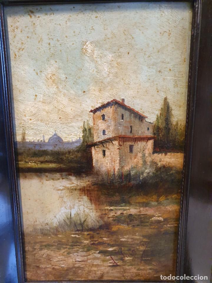 Arte: - OLEO SOBRE TABLA FIRMADO - Foto 2