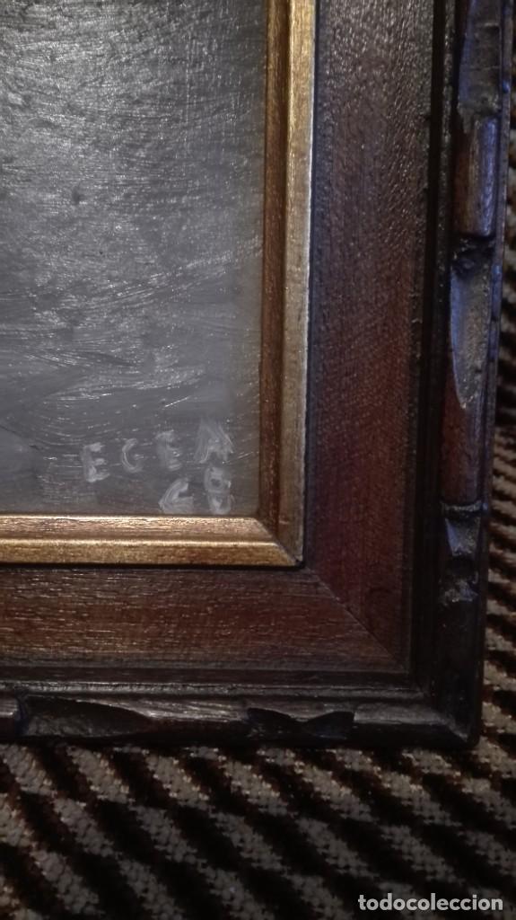 Arte: Bodeg&oacute;n de botijo con frutas firmado Egea 68 - Foto 2