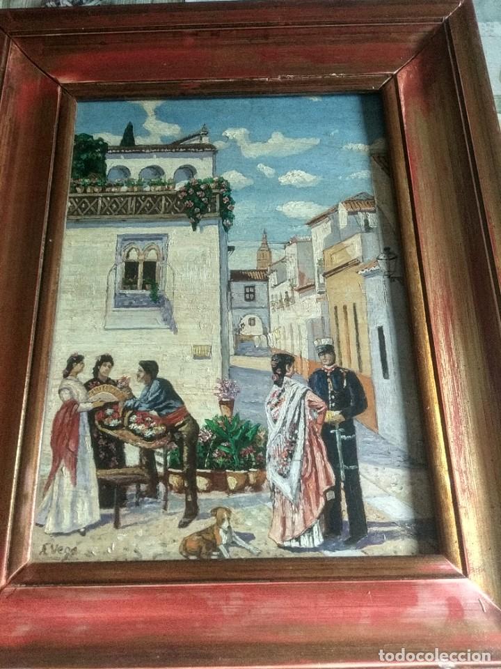 Arte: Tabla antigua firmada - Foto 1
