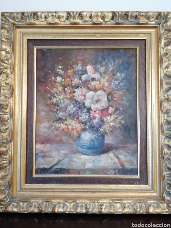 Arte: &Oacute;LEO BODEG&Oacute;N DE FLORES W. ADAM - Foto 2